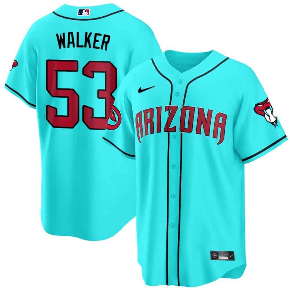 Men Arizona Diamondback #53 Walker Light Blue 2024 Nike Cool Base MLB Jersey style 1->indianapolis colts->NFL Jersey
